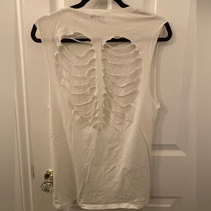 Zara Trafaluc White heart cut out tank top
